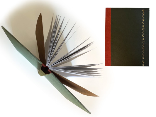 Sewn board binding